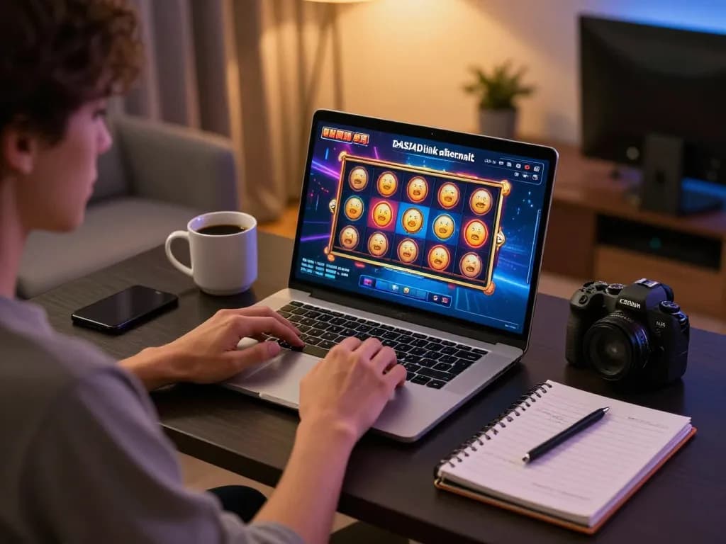 Pemain yang terlibat menggunakan DASI4D link alternatif untuk slot online, menampilkan grafis yang cerah dan pengaturan strategis.