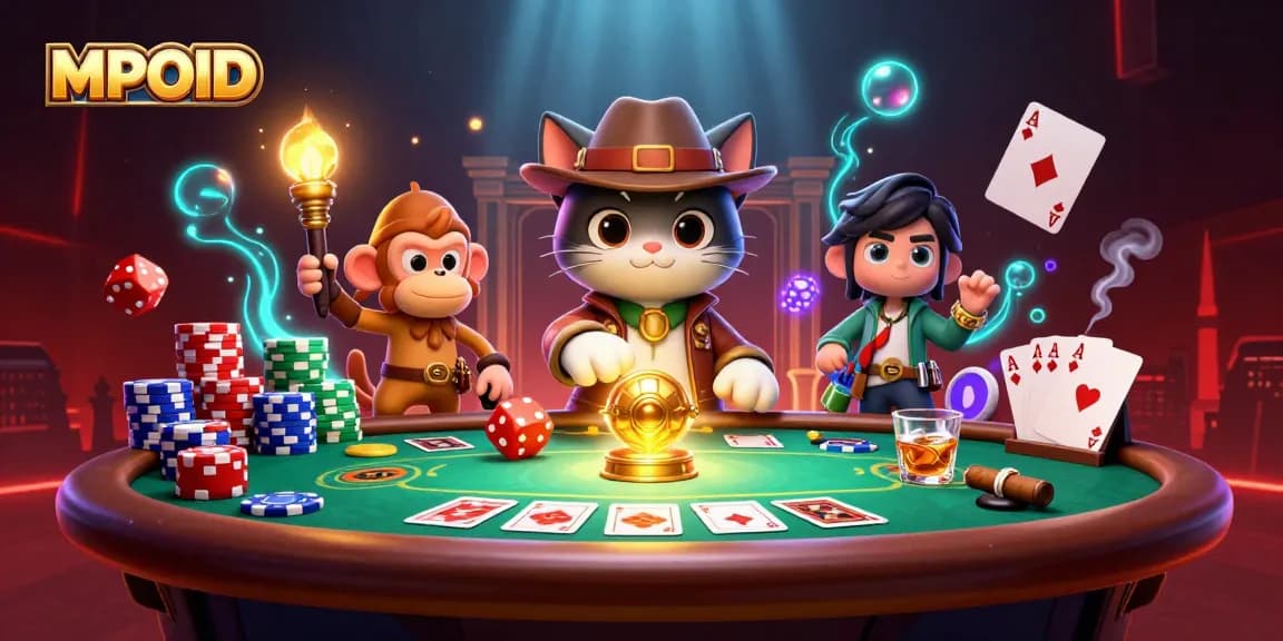 Experience thrilling gameplay with MPOID as the cartoon explorer cat reveals casino treasures.