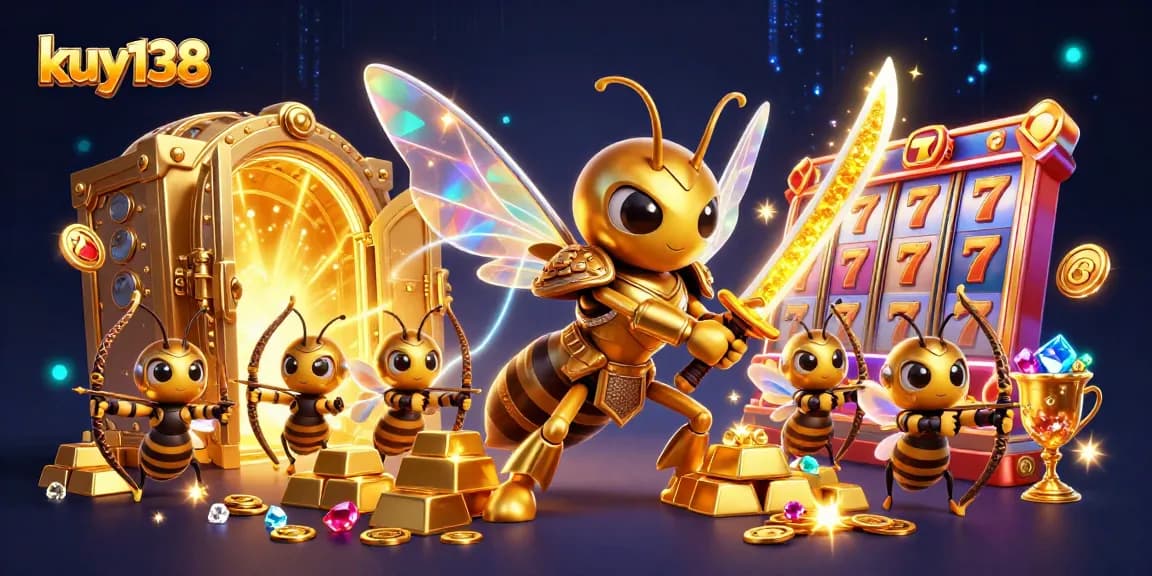 Menangkan jackpot slot dengan kuy138 yang menampilkan karakter animasi menarik dan unsur kasino.