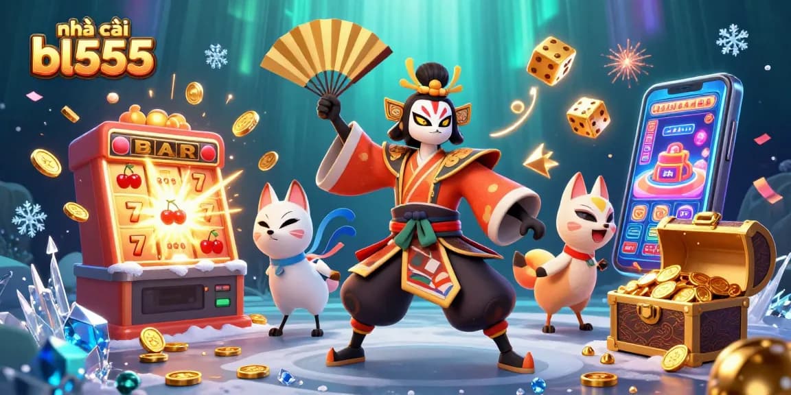 Experience thrilling gameplay at nhà cái bl555 with a vibrant 3D casino scene packed with action.