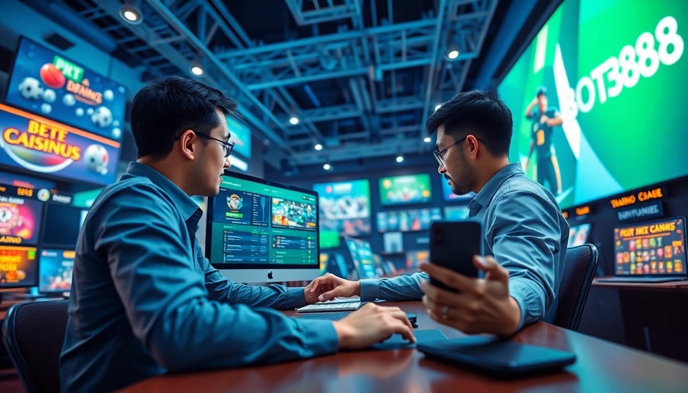 Interactive digital betting interface of BOT88, showcasing vibrant gaming options and user engagement.
