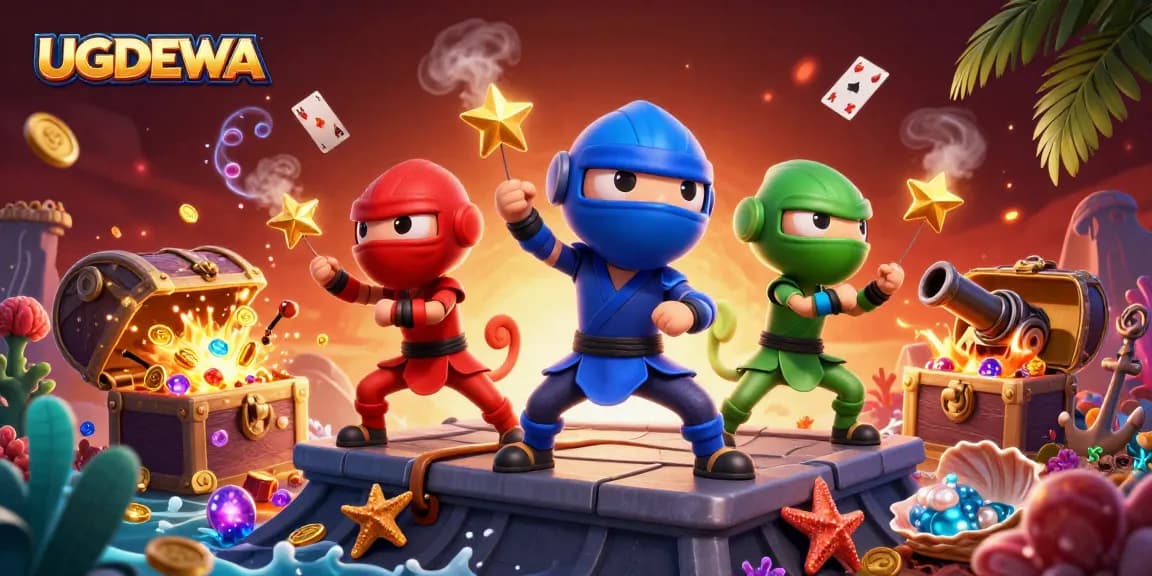 UGDEWA engages players with captivating gaming experiences and vibrant characters in action.
