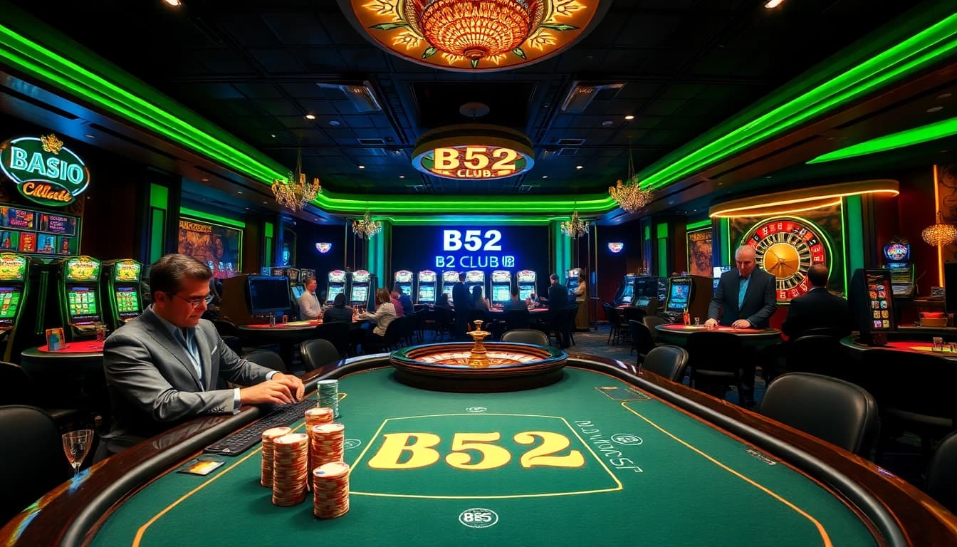 B52 Club offers an exciting poker experience with vibrant tables and professional dealers.