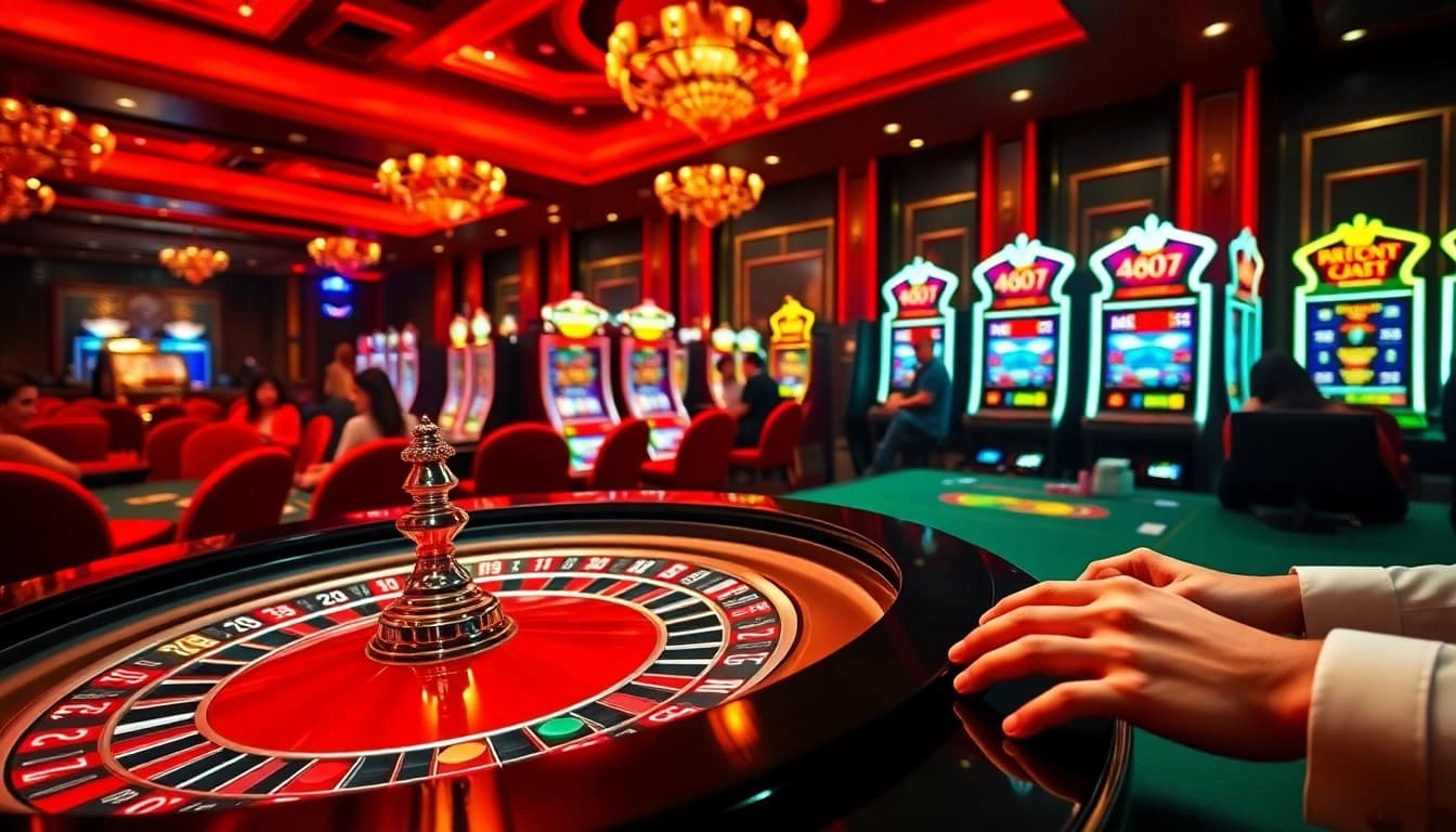 Engaging roulette gameplay at new888 casino, showcasing vibrant chips and a glamorous dealer.