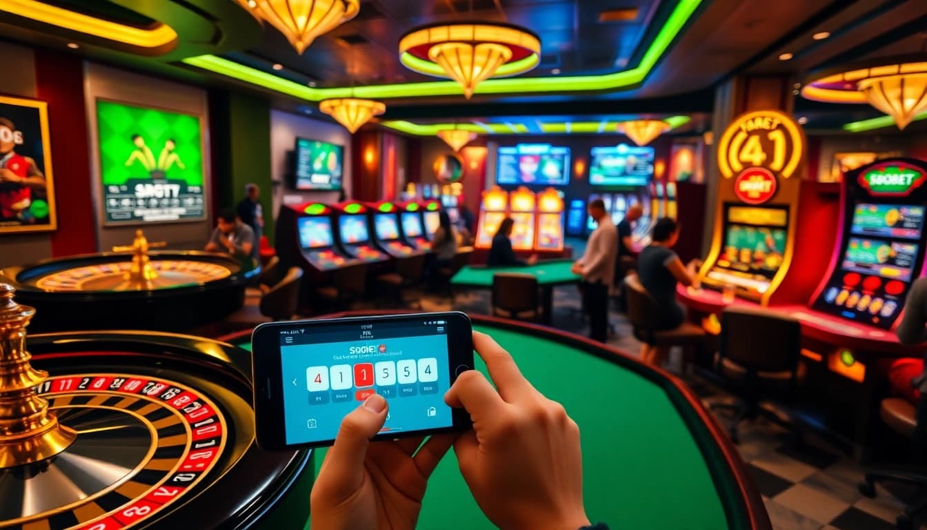 Boost your strategy with sbobet login terbaru in a luxurious casino setting, highlighting betting excitement.