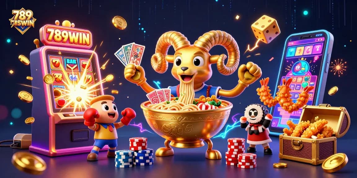 Experience thrilling games at 789WIN with dynamic characters and vibrant casino elements.