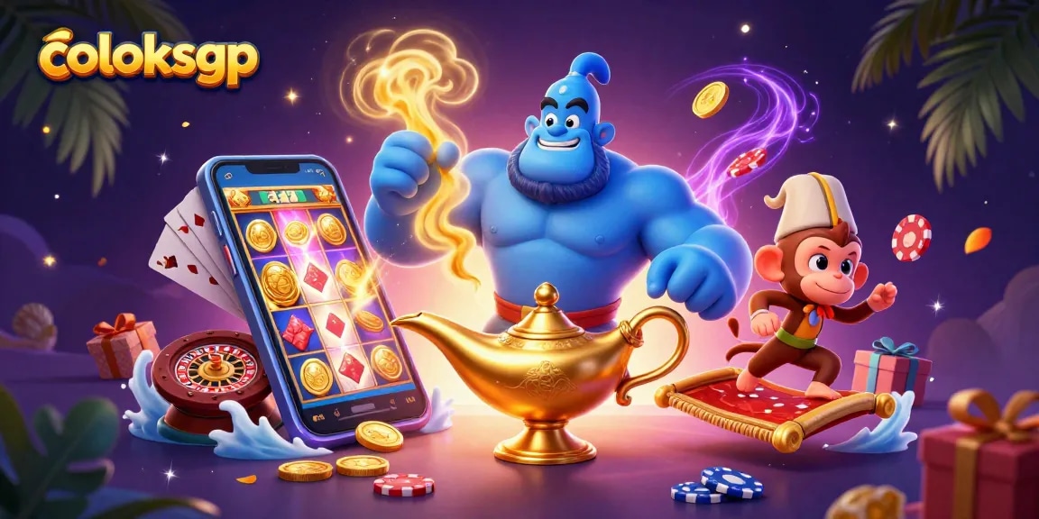 Menangkan permainan slot dengan Coloksgp, saksikan jin dan kartu poker melambung di udara!