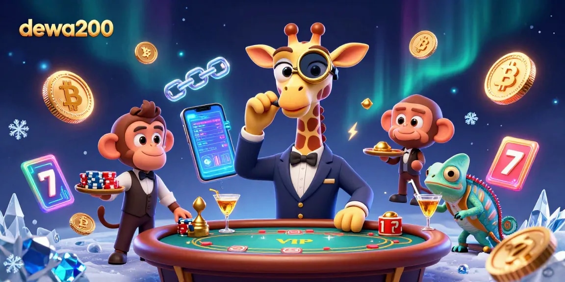 Gambarlah dewa200 saat mengumpulkan jackpot di meja poker mewah dengan suasana kasino yang dramatis.