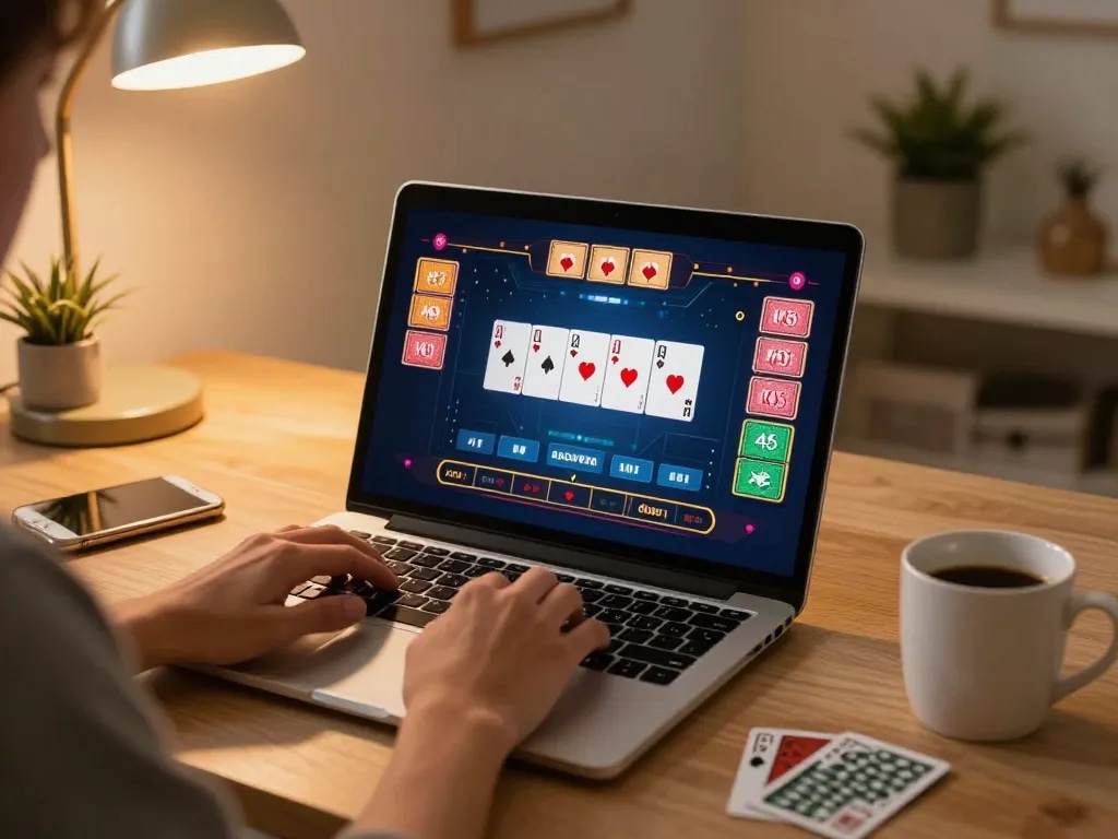 Pemain terlibat dengan baccarat online melalui alexis500, menunjukkan suasana permainan yang dinamis.