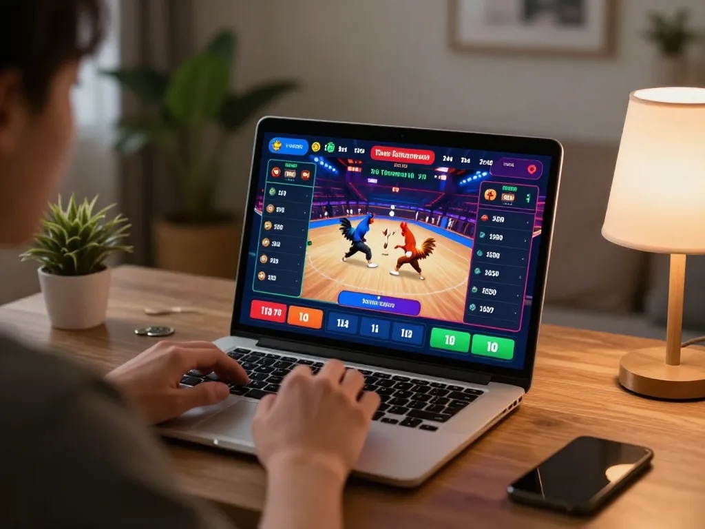 Engaging online betting on dagatructiep thomo hôm nay with live chicken fighting stream.