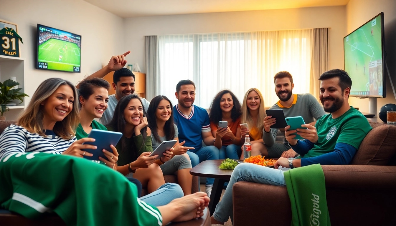 Xoilac TV provides ultimate live football streaming experience, showcasing fans enjoying matches on various devices.