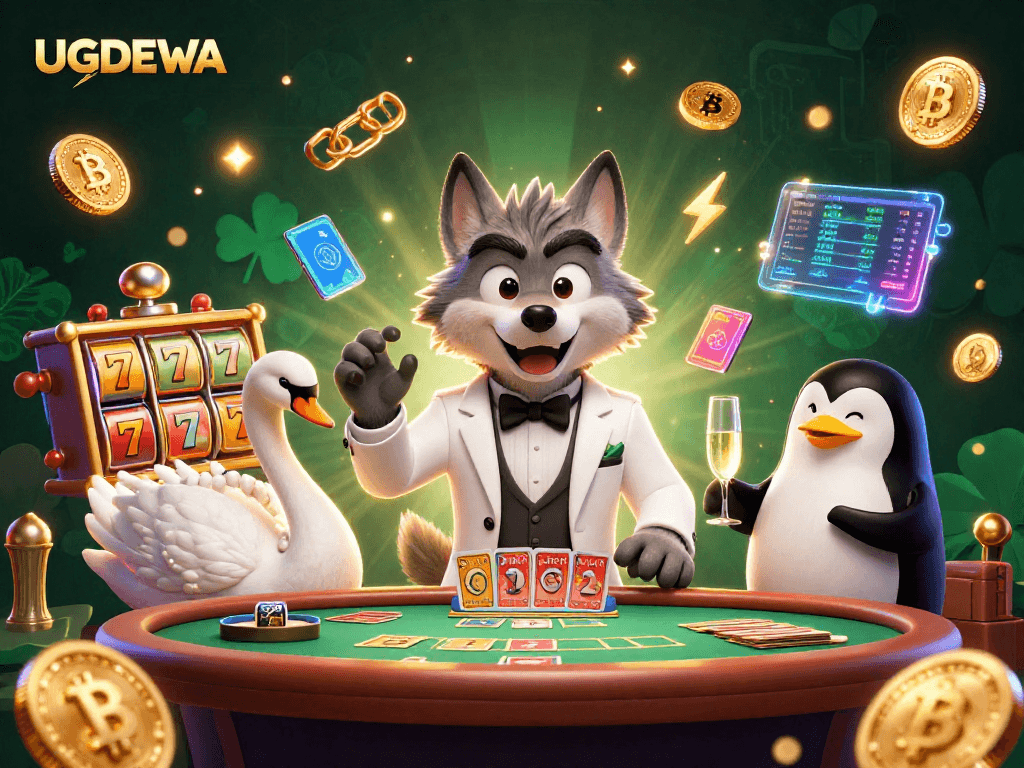 Experience the thrill at UGDEWA with engaging slots and vibrant casino characters.