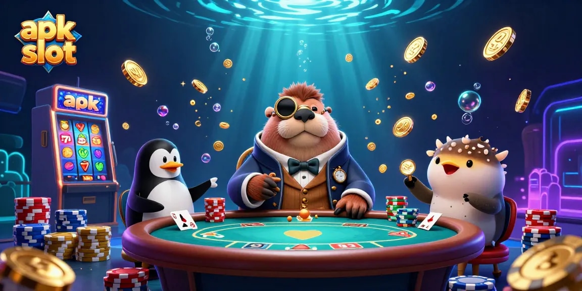 Memainkan apk slot dengan simbol petir dan jackpot menggembirakan di dunia bawah laut.