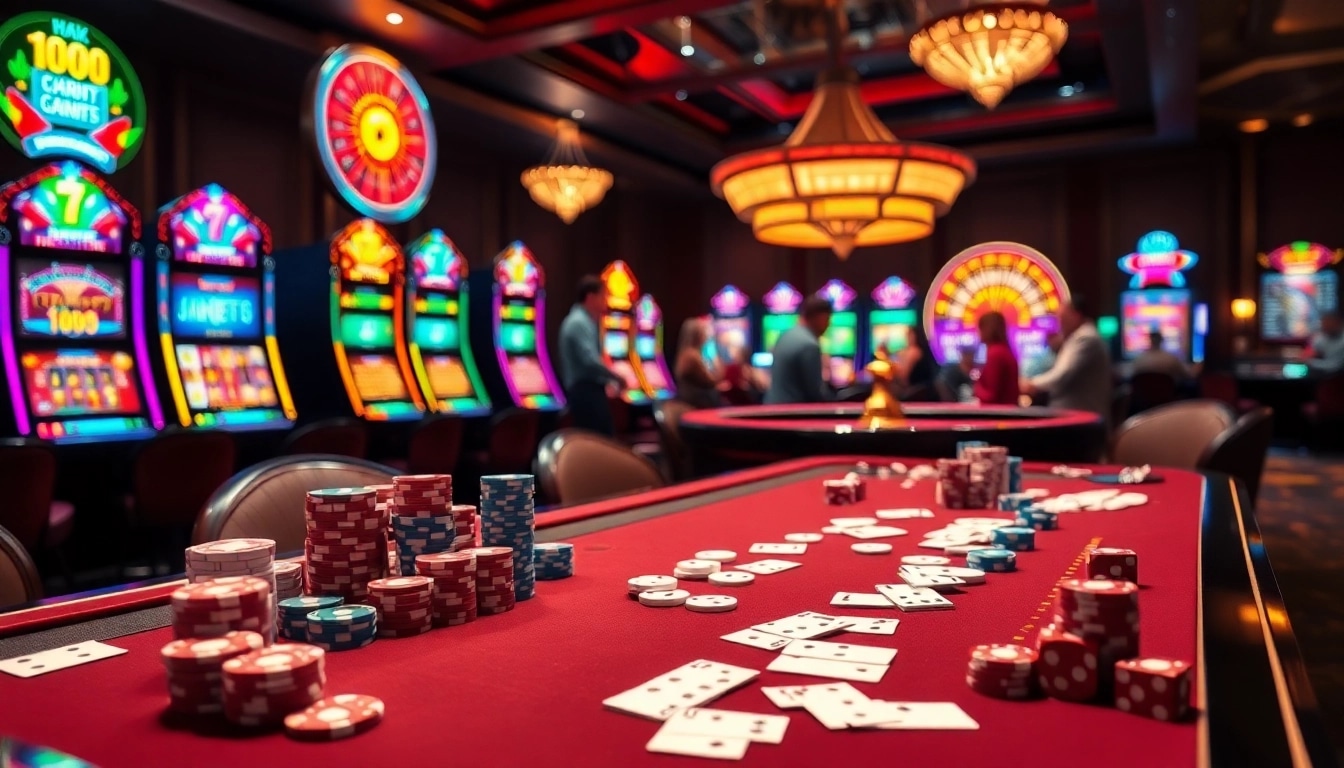 Experience the thrilling games at Onicplay with vibrant slot machines and poker action.