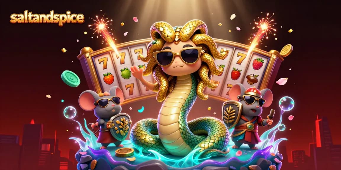 Win big with saltandspice in this vibrant 3D casino illustration showcasing fun gaming elements.