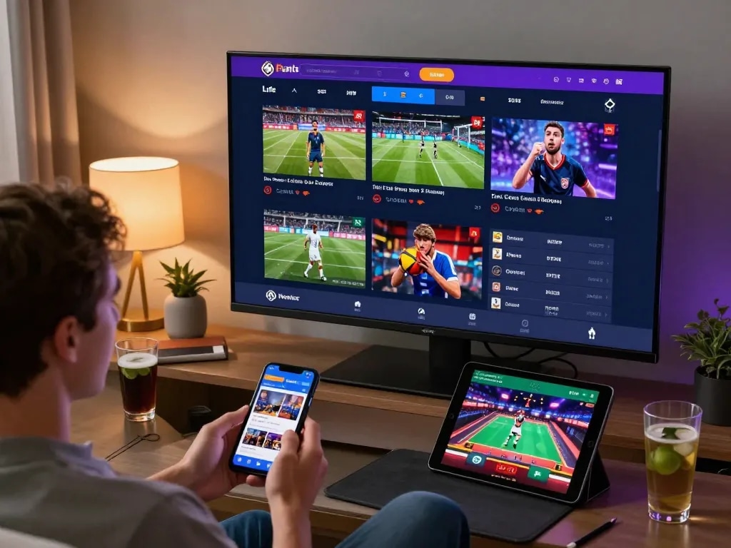 Betting on exciting sports events via the intuitive app at https://w188.bid/ with users celebrating wins.