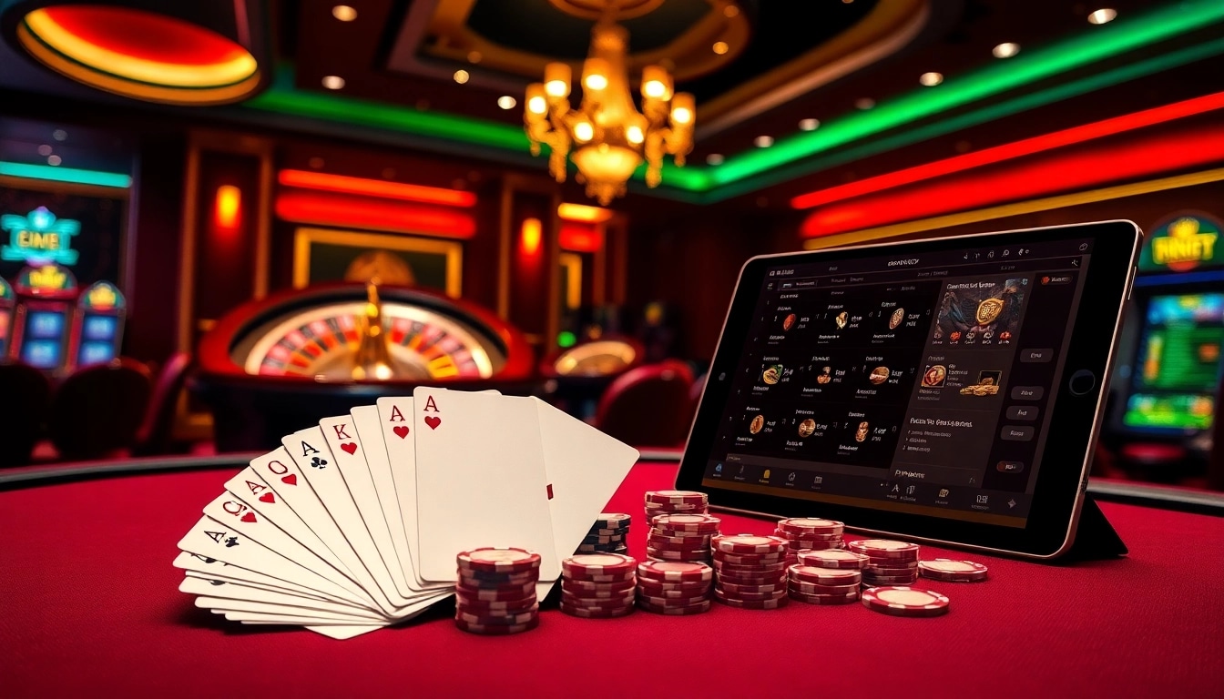 CM88's luxury casino vibe showcasing a vibrant poker table and roulette wheel.