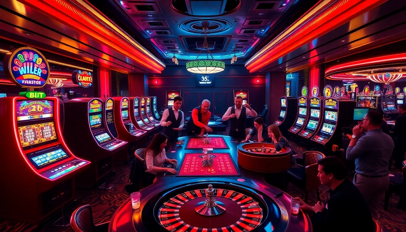 S8 players engaging in thrilling casino games with vibrant colors and excitement.