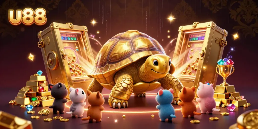 Engage with u 88 in an exciting casino atmosphere filled with treasure and gaming elements.