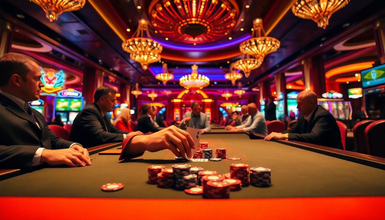 tkp188 bermain poker dengan pemain fokus di kasino mewah yang penuh semangat.