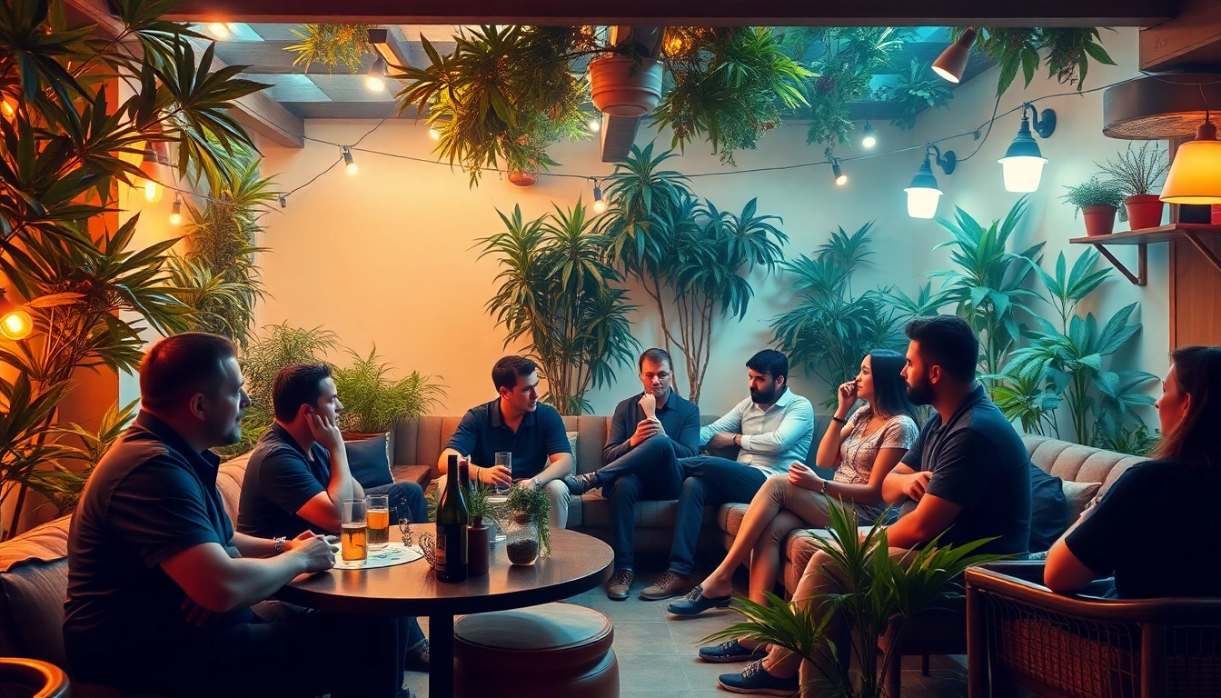 Asociación de cannabis Lloret de Mar, members enjoying social interaction and cannabis products