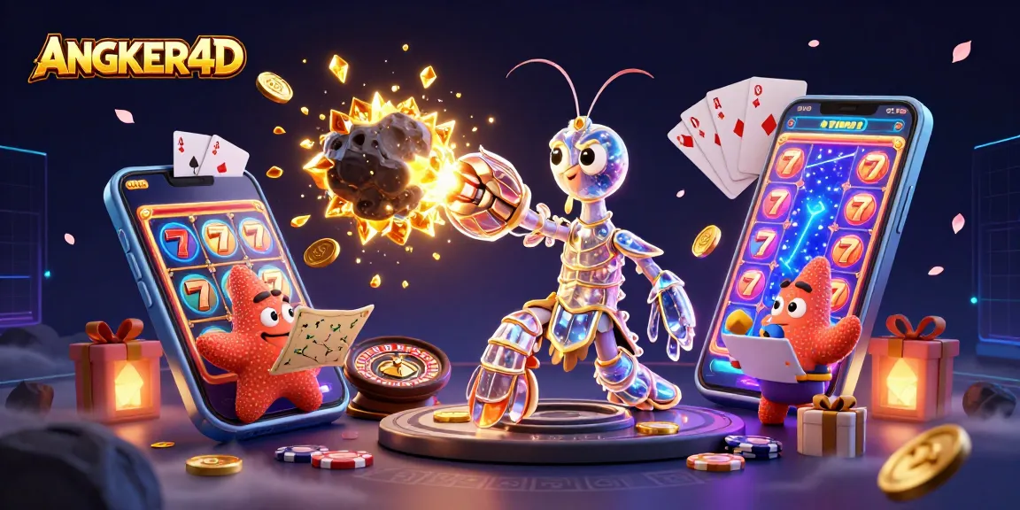 Experience thrilling gameplay with ANGKER4D, featuring galactic samurai and vibrant casino elements.