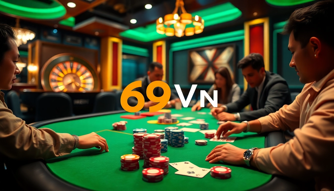 Engaging poker game scene at https://69vn.br.com/ showcasing players, chips, and cards.
