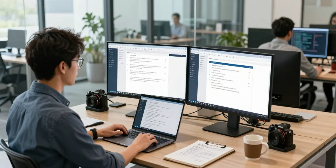 Document fraud detection analysis in a modern workspace showing advanced software tools and collaborative environment.