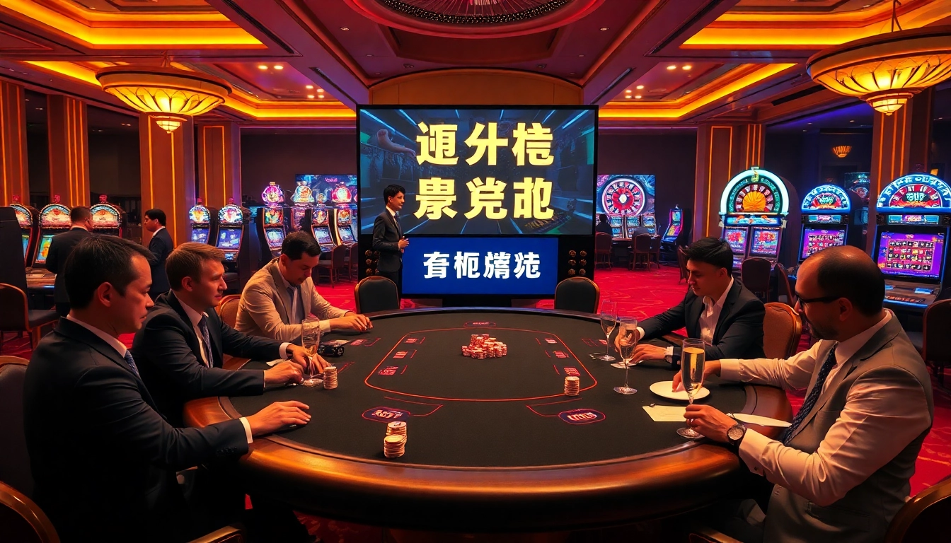 Experience the thrill of gambling at a gourmet casino featuring a high-stakes poker table and vibrant "包网" branding.
