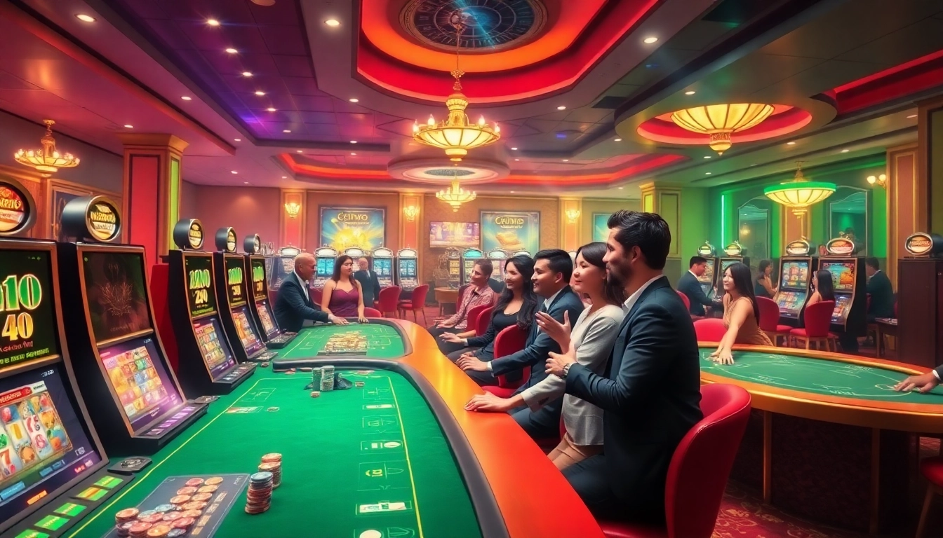 Kenzototo online slot players enjoying a vibrant casino environment.