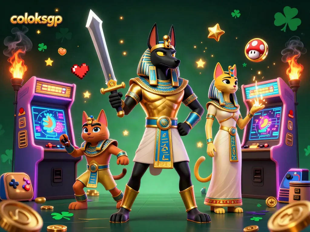 Coloksgp menampilkan Anubis dan Bastet dalam aksi kasino 3D yang menakjubkan.