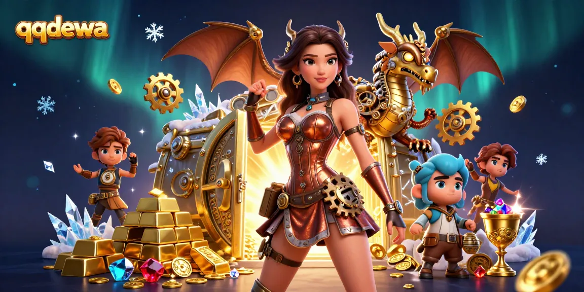 Place bets on qqdewa with an exciting 3D casino illustration showcasing dynamic gambling elements.