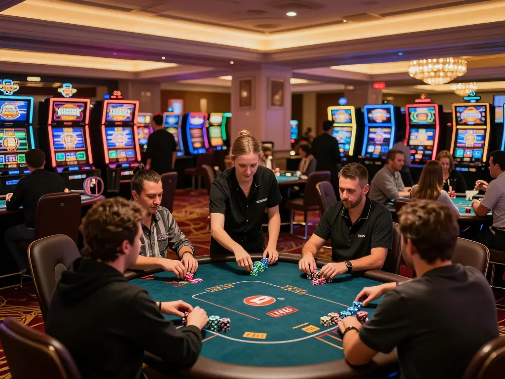 Players engaging in exciting games at 789club casino floor, showcasing vibrant atmosphere and thrilling gameplay.