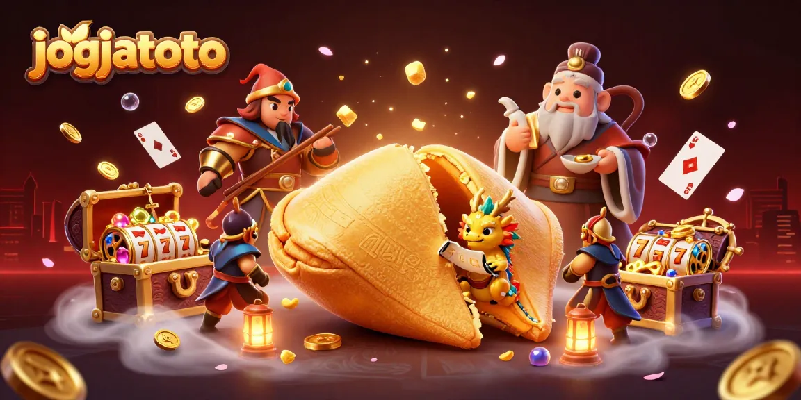 Experience the magic of jogjatoto with a vibrant 3D scene filled with casino elements and fortune.