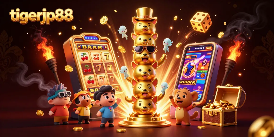 Menangkan jackpot dalam permainan kasino Tigerjp88 dengan suasana meriah dan penuh warna.