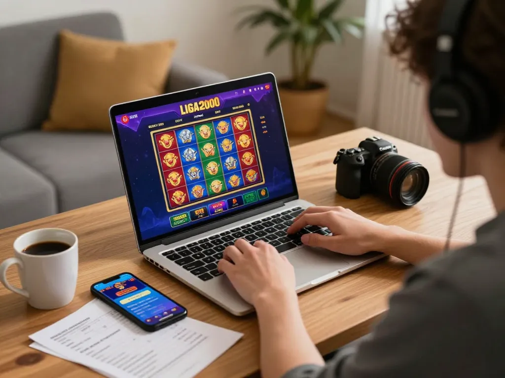 LIGA2000 player's engaging with online gaming for strategic betting and bankroll management.