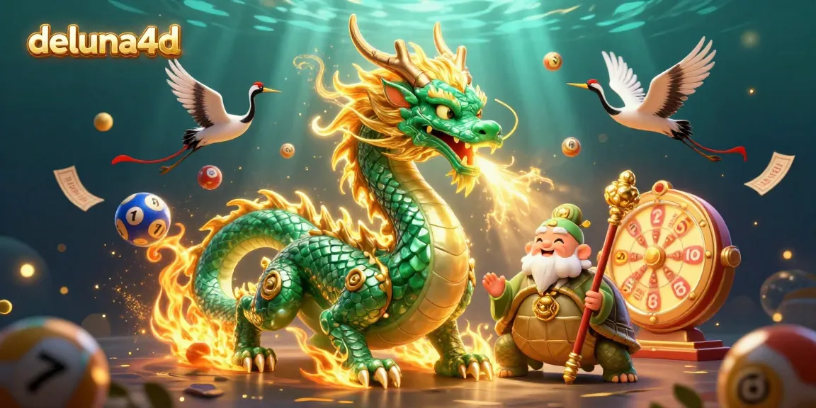 Engage in thrilling lottery action with deluna4d's vibrant 3D illustration showcasing dynamic elements.