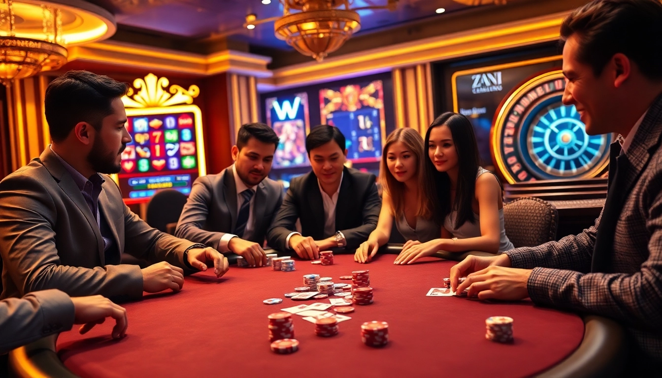 Dominoqiu hosting an exciting poker game with players immersed in the action.