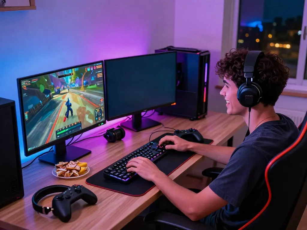 Pengguna qqgobet bermain game online dengan tampilan modern dan suasana yang menyenangkan.