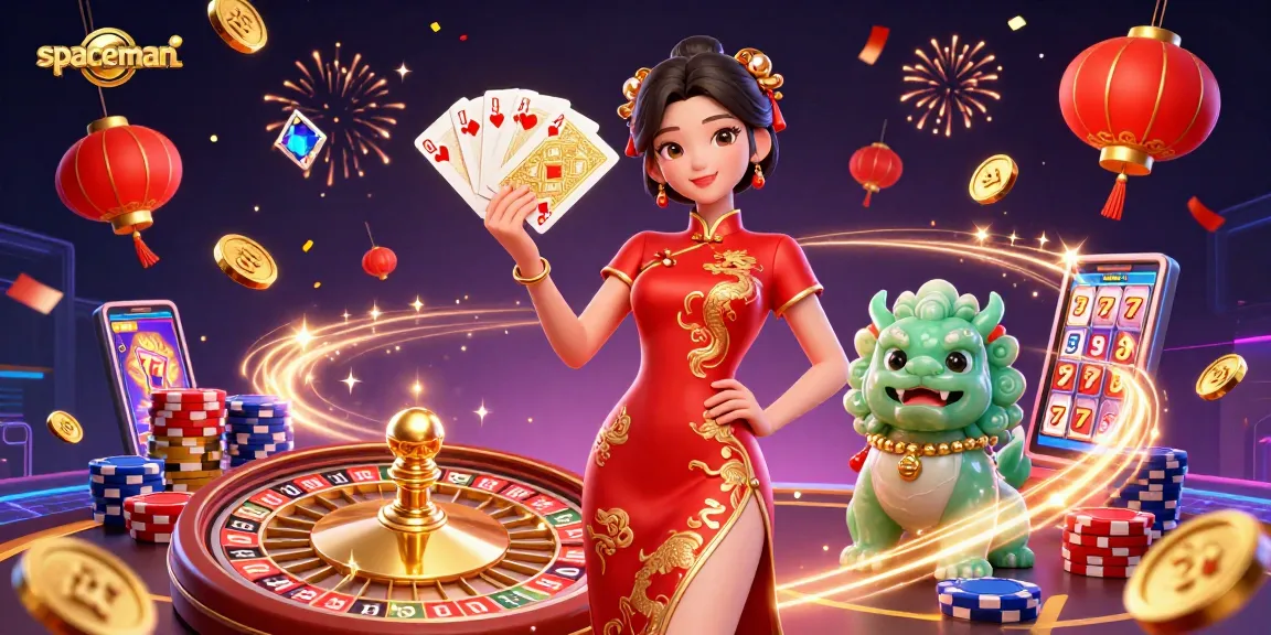 Spin into winning moments with Spaceman in an exciting casino scene filled with vibrant game elements.