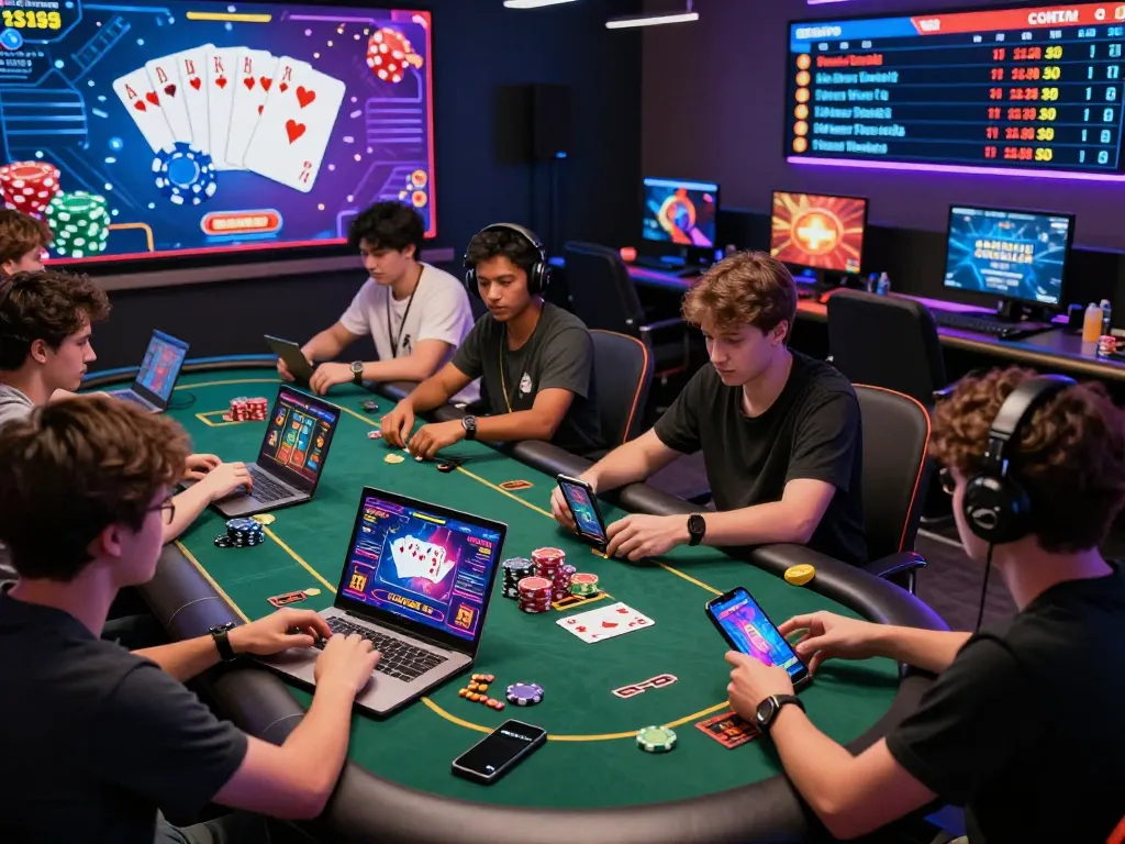 Players enjoying interactive games at hitclub, featuring vibrant graphics and competitive atmosphere in an online casino.