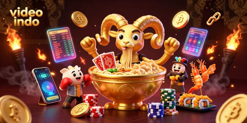 Engage with video indo and experience thrilling casino flair in this vibrant 3D illustration.