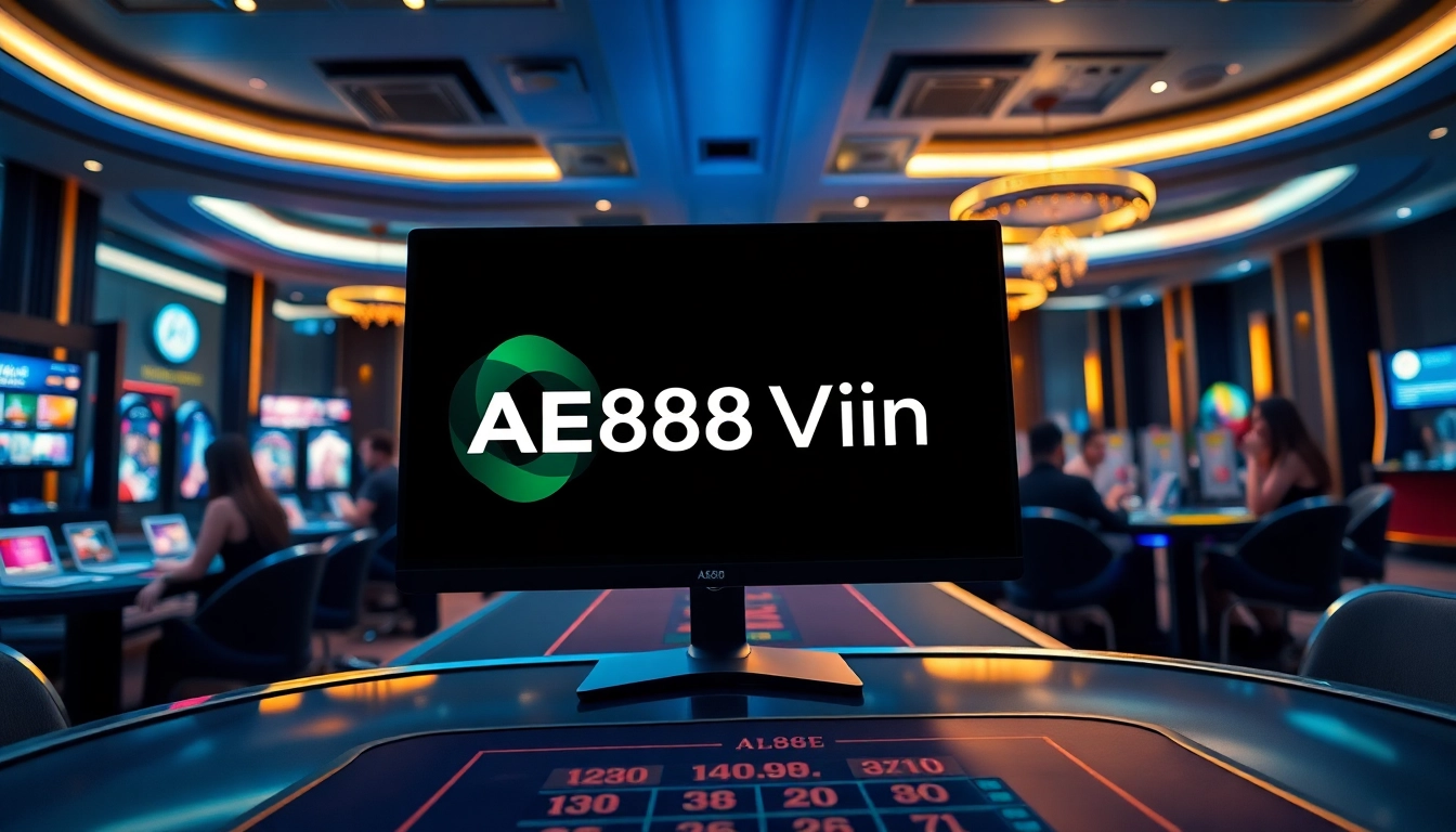 Experience the excitement of online gaming with AE888 Vin in a dynamic casino setting.
