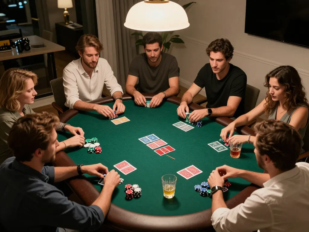 Engaging in kaisar888 login while playing poker with friends at home.