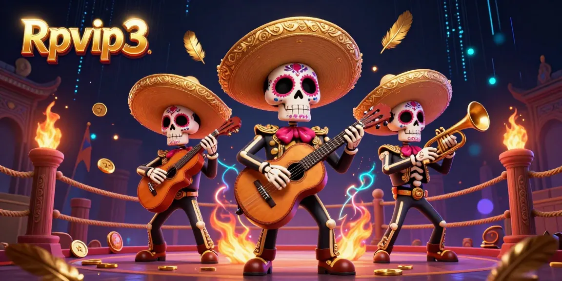 Rasakan pengalaman bermain yang mendebarkan di Rpvip3 dengan karakter mariachi berwarna-warni di tengah elemen kasino.