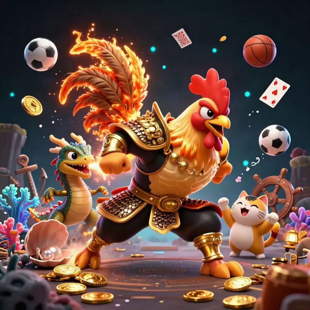 Ayam samurai, naga kecil, dan kucing hoki di harta karun laut bercahaya