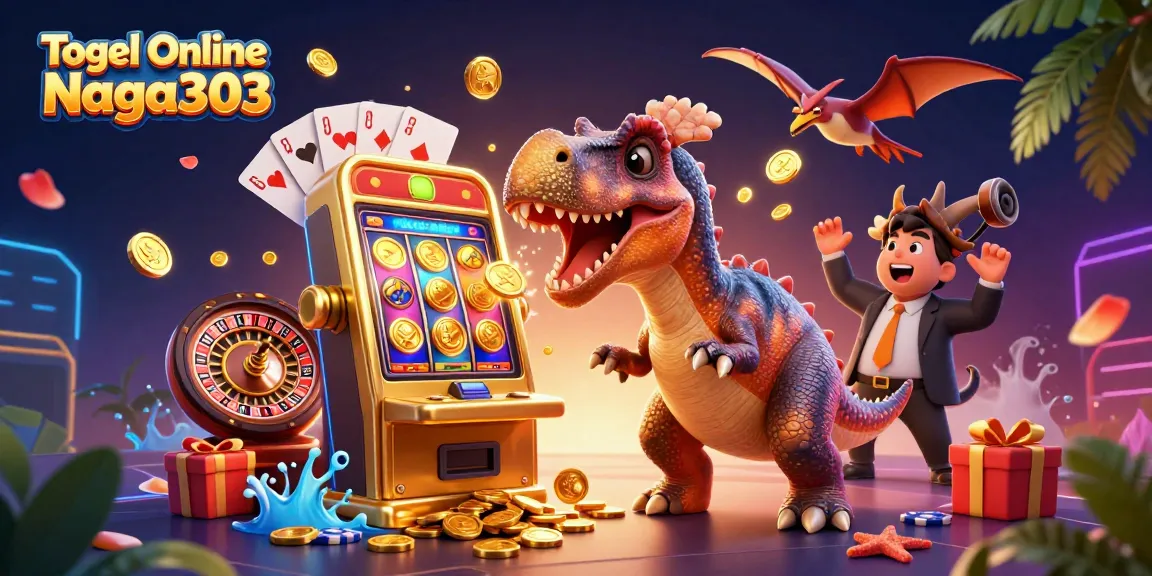 Togel Online Naga303 offers thrilling jackpots with a dynamic casino scene featuring engaging characters and rich elements.