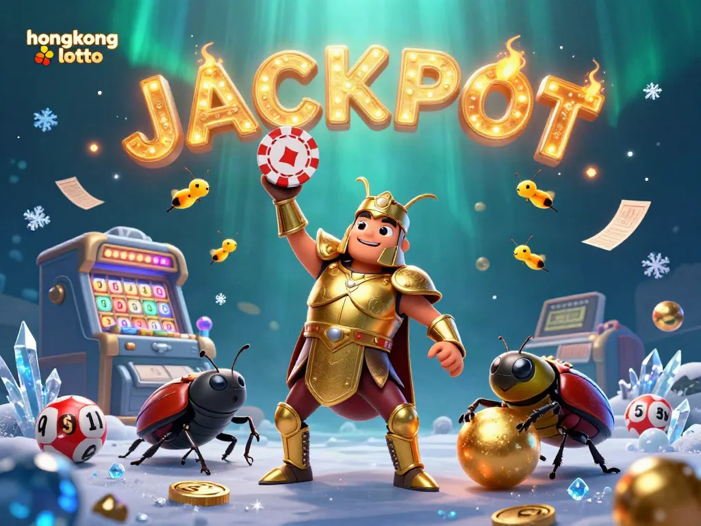 Menggali angka kemenangan hongkong lotto dengan karakter menarik dalam suasana ceria dan berwarna-warni.