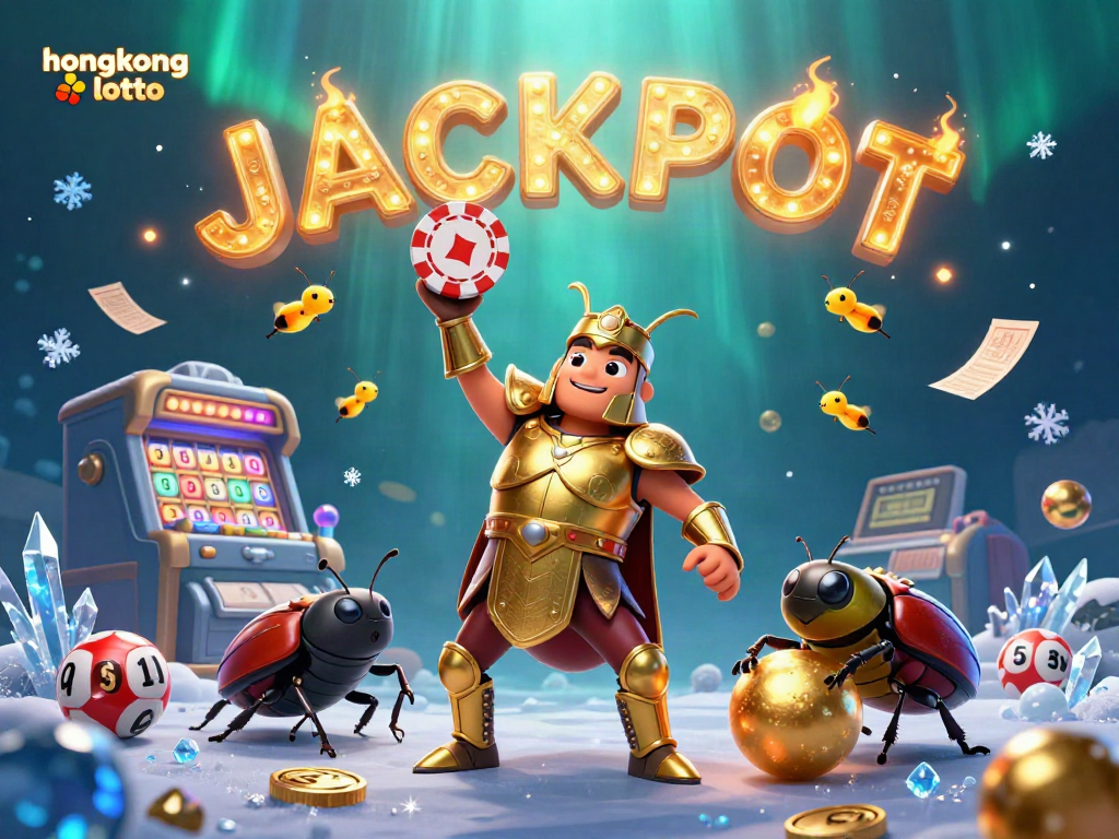 Menggali angka kemenangan hongkong lotto dengan karakter menarik dalam suasana ceria dan berwarna-warni.
