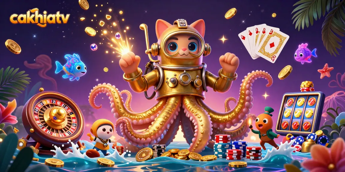 CakhiaTV offers thrilling live sports betting experiences with a vibrant underwater scene filled with excitement.